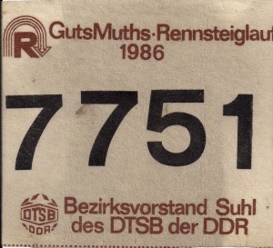 klein StartnummerRennsteig 1986