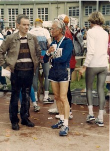 Mit Werner nach dem Marathon