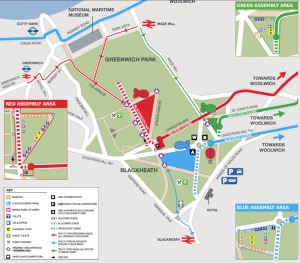 London-Marathon Startgebietstart-map800