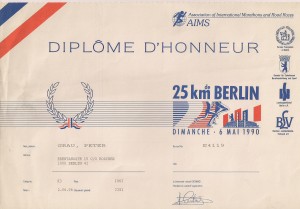 Berlin 1990 Urkunde