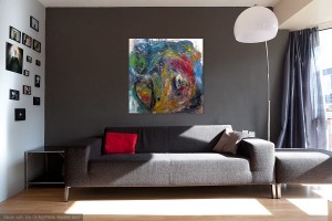 Haag eins o.T. Acryl auf Leinwand 80 x80 cm