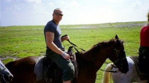 Ronny Ostwald auf dem Pferd